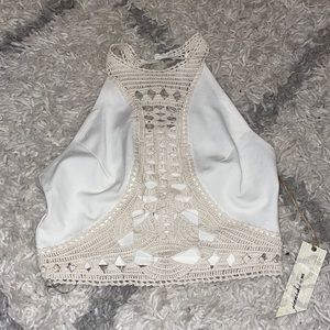 Cute Lace Halter Top